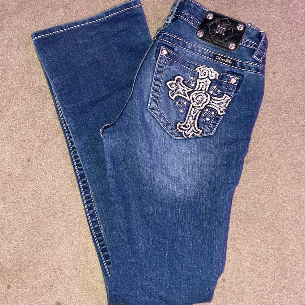Dark Blue Denim Boot-Cut MissMe Jeans